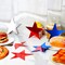 80 Pieces Stars Cutouts Glitter Double Printed Paper Cardboard Stars Decorations for Bulletin Board Classroom